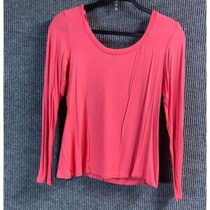 Charlotte Russe Womens XL Pink Long Sleeve Pullover Tunic USA made Polyester